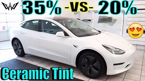 WinningWindowTints.com check out our youtube channel to find out how can you win a FREE TINT JOB or CASH PRIZES EVERY WEEK!!! 20% Tint -VS- 35% Tint on a 2019 Tesla Model 3 full video link below https://youtu.be/qPJGHEN-8y8 | Winning Window Tints