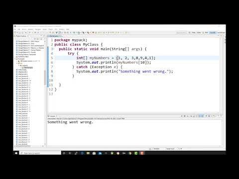 Try Catch Statement Example in Java