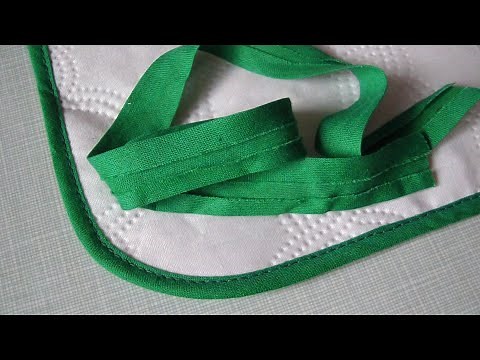 How to Stitch on Double Fold Bias Tape. How To Sew Bias Tape around Rounded Edge