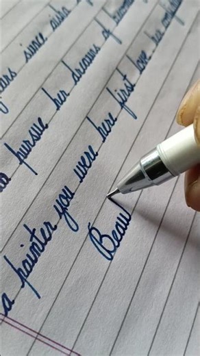 how to write 'Beautiful'in cursive writing #calligraphy