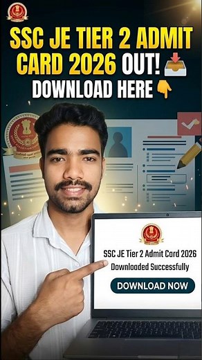 SSC JE Tier 2 Admit Card 2026: Kaise Download Karein? Step-by-Step Guide! #ssc #je #sscje