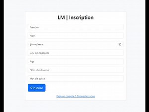 Création dune Page dInscription et de Connexion en HTML Code Source