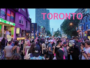 Pride Month Toronto Nightlife on Church Street | Night Walk 4K