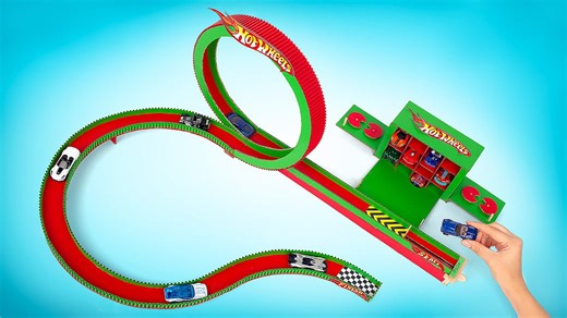 Ready, Set, Go | Epic Hot Wheels Races On A Cardboard Track!