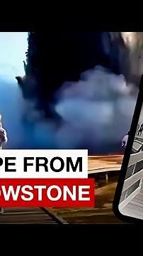 Tourists run for their lives after Yellowstone explosion
