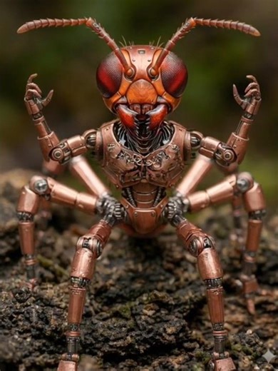 Ant transforms into a robot and shoot a laser beam