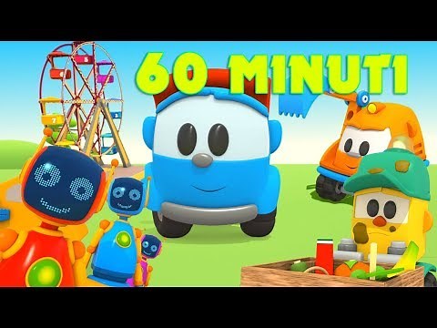 60 minuti con Leo! trattori, macchinine e camion grandi - Un'ora di cartoni per bambini - 1 H