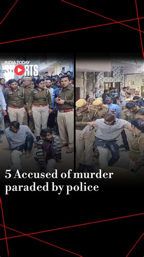 Jaipur police paraded five men accused of murdering Saroj and robbing her home. The suspects—Gopal, Bajrang, Deen Mohammad, Lucky, and Shahrukh—allegedly held Saroj, hostage, tied her hands and feet, and killed her before fleeing the scene. Gopal, the mastermind, is reportedly the adopted brother of the victim's sister-in-law. The crime occurred on January 16, and police arrested the accused within hours. #Jaipur #Police #Robbing #ITDigital | India Today