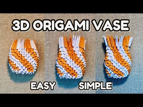 🤩 EASY AND SIMPLE 3d origami vase