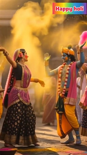 हैप्पी होली न्यू वीडियो राधा कृष्ण #youtubeshorts #muichirotokito #viralshorts #naofloppa