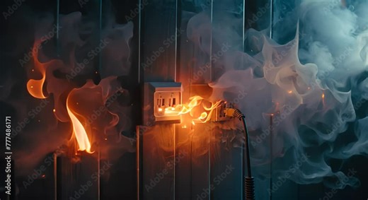 Overloading electrical outlets, fire hazard overlooked, safety compromised