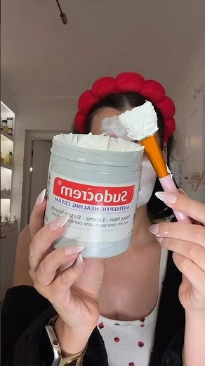 Nappy cream (Sudocrem) fixes everything 👀 #skincare #skincarehacks #skincaretips