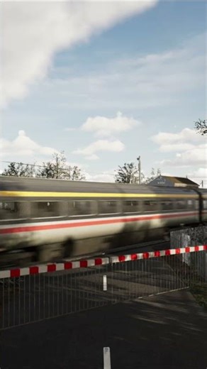 WonterRail - Train Sim World: Class 45 Racing over Helpston Level Crossing on East Coast Main Line