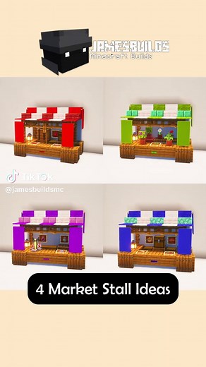 4 Creative Market Stall Ideas for Your Minecraft Village