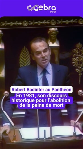 14K views · 190 reactions | Le 17 septembre 1981, Robert Badinter prononçait son discours historique à l’Assemblée nationale, donnant lieu à l’abolition de la peine de mort le 9 octobre 1981. 44 ans plus tard, l’ancien ministre de la Justice fait son entrée au Panthéon, lors d’une cérémonie d’hommage présidée par Emmanuel Macron. #ebrainfo | Le Progrès | Facebook