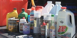 Dispose chemicals at Hazardous Waste Collection Day