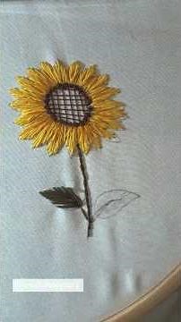 Easy Sunflower Embroidery Tutorial 🌻 Step-by-Step