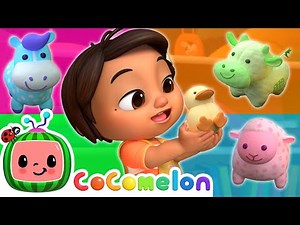 Nina's Rainbow Color Animal Song (Old MacDonald) | CoComelon Nursery Rhymes & Kids Songs