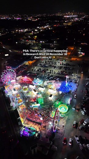 Weekend plans solved ✔️ There’s a carnival on 8002 Research Blvd, open now through Nov 30 🎡 Tag who's coming with you! (🎥: @brintonfreeze ) #AustinBucketlist #austin #austintx | Austin Bucket List