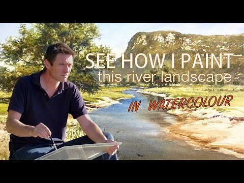 See how I Painted this River Scene with Watercolour Techniques You Can Learn Too!