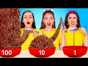 EXTREME 100 LAYERS OF FOOD CHALLENGE || Me VS Granny Cooking Challenge By 123 GO! TRENDS