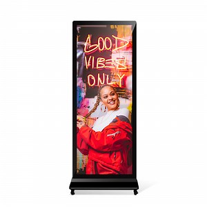 [Hot Item] 69.3 Inch Floor Standing Android Stretched Bar LCD Display Full Screen Digital Signage for Store Retail Supermarket