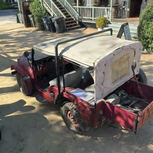 1960 Willys Jeep CJ-3B Balboa Island survivor #gaussiansplatting #jeep
