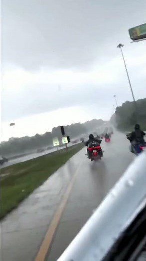 REAL RIDERS DON’T STOP FOR RAIN 🌧️🏍️🔥