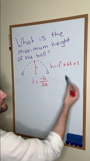 Finding the vertex of a parabola in a real world example #vertex #vertices #parabola
