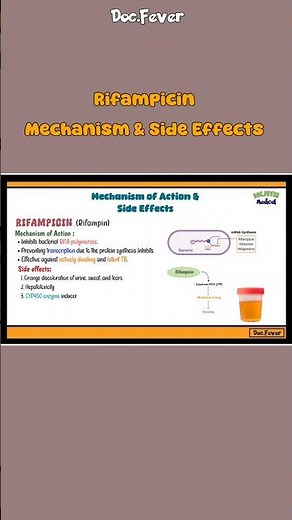 Rifampicin mechanism of action & side effects#AntiTBDrugs#rifampin#medicine#treatment#pharmacology