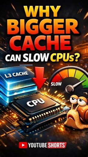 Bigger cache should make CPUs faster… right?#ComputerScience#DidYouKnow#Engineering#TechnologyFacts
