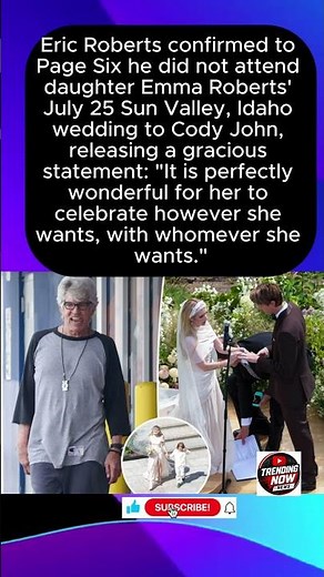 Eric Roberts Speaks Out on Missing Emma's Wedding: "I Love My Daughter, Always Will"