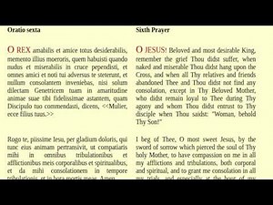 Fifteen Prayers of Saint Bridget in Latin - Preces Latinae