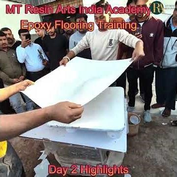 Day 2 highlight of MT Resin Arts India Academy Jaipur flooring workshop.