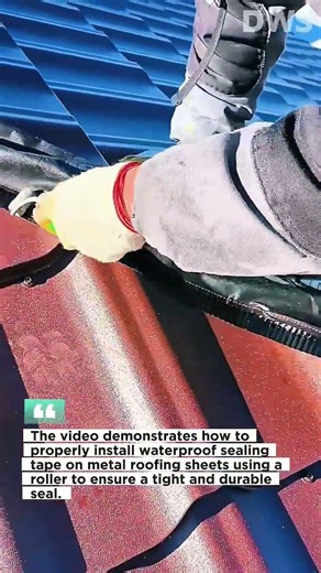 Smart Roof Waterproofing Tape Installation on Metal Roofing | Construction Technique