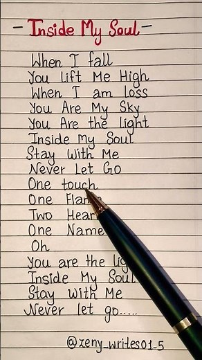 Inside My Soul !! 🔥 Song Lyrics #lyricsonpaper #trendingmusic #handwriting #insidemysoul #lyrics