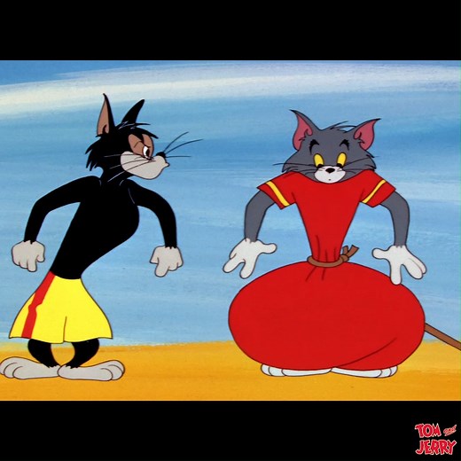 「トムとジェリー」公式 on Instagram: "今日は、無重力の日🎈 トムは、恋敵ブッチに対抗すべく無重量化に成功‼️ 少し、不便そうですが..... #トムとジェリー #トムジェリ #無重力の日 #tomandjerry #cartoon #animation"
