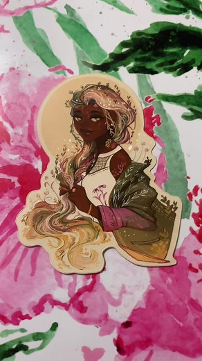 Ethereal Space Girl Stickers Featuring Astronaut Black Girl Magic