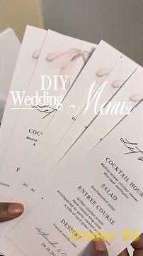 DIY wedding menus for under $5! Budget brides, this one’s for you ✨💍 #BudgetBride #DIYWedding