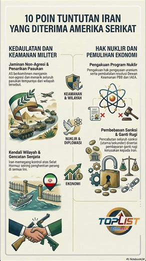 10 Poin Proposal Iran yang Disetujui Oleh Trump, dari Kendali Atas Hormuz hingga Penarikan Pasukan