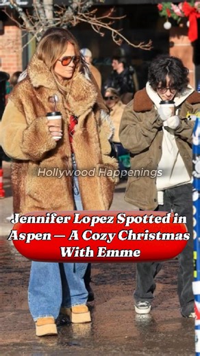 Jennifer Lopez Spotted in Aspen — A Cozy Christmas With Emme #JenniferLopez #emme #celebrities #celebrity #celebritynews | Hollywood Happenings