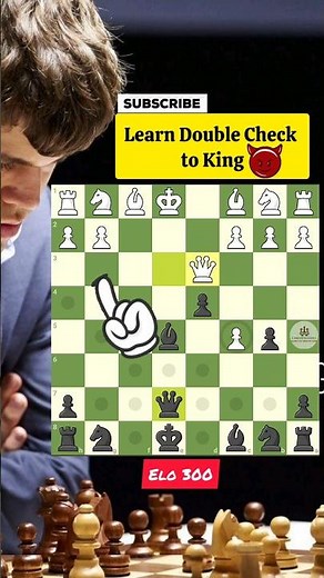 🔥Learn How to DOUBLE CHECK the King with Magnus Carlsen|🧩Easy Chess Trick For Beginner😎|Daily Lesson