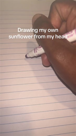 Drawing my own sunflower flower 🌼 #sunflowers #colorful #easydrawings | sunflower