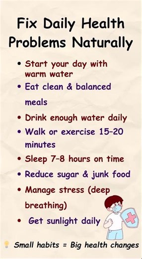 Fix Daily Health Problems Naturally 🌿 #healthshorts #healthtips