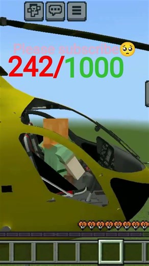 I was add helicopter mod in Minecraft 😀 #minecraft