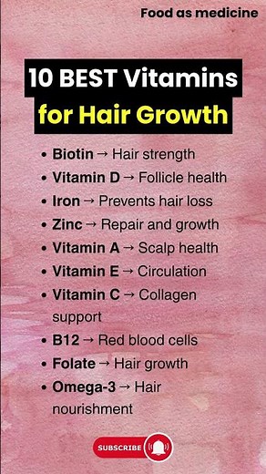 10 BEST Vitamins for Hair Growth