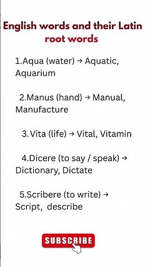 🤔Latin words which you must know to improve English vocabulary, part 1 #shorts #vocabulary