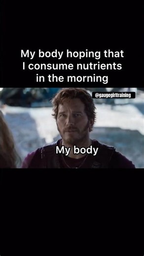 My body hoping I consume nutrients in the morning 😭