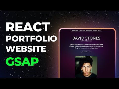 Build and Deploy Modern Portfolio Website | React | GSAP | Tailwind CSS