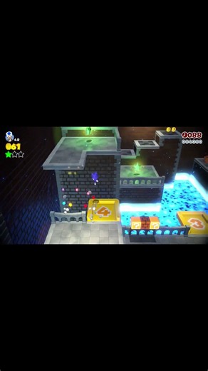 World 5-3 Backstreet Bustle Green Stars & Stamp - Super Mario 3D World